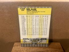 Back | Neil Allen [Home: Syosset, NY] Baseball Cards 1989 Fleer