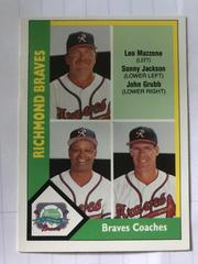 L. Mazzone, S. Jackson, J. Grubb [Braves Coaches] Baseball Cards 1990 CMC Richmond Braves Prices