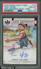 Trae Young [Ruby] #TYG Basketball Cards 2018 Panini Court Kings Heir Apparent Autographs Prices