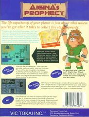 Reverse Of Box | Aigina's Prophecy Commodore 64