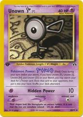 Unown Pokemon Silver Mini Flake Card japan Pocket monster Nintendo F/S