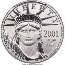 2001 Coins $25 American Platinum Eagle Prices