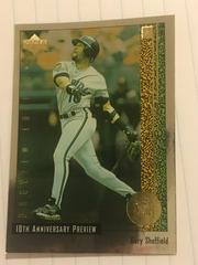 Gary Sheffield Baseball Cards 1998 Upper Deck 10th Anniversary Preview Prices