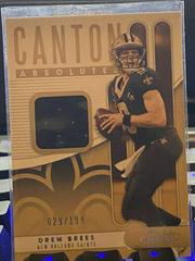 Drew Brees #CA-DB Football Cards 2019 Panini Absolute Canton Absolutes Prices
