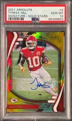 Tyreek Hill [Base Signatures Gold Star] #2 Football Cards 2021 Panini Absolute Prices