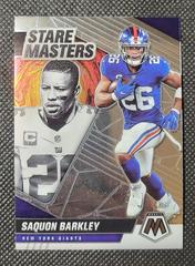 Saquon Barkley #SM13 Football Cards 2021 Panini Mosaic Stare Masters Prices