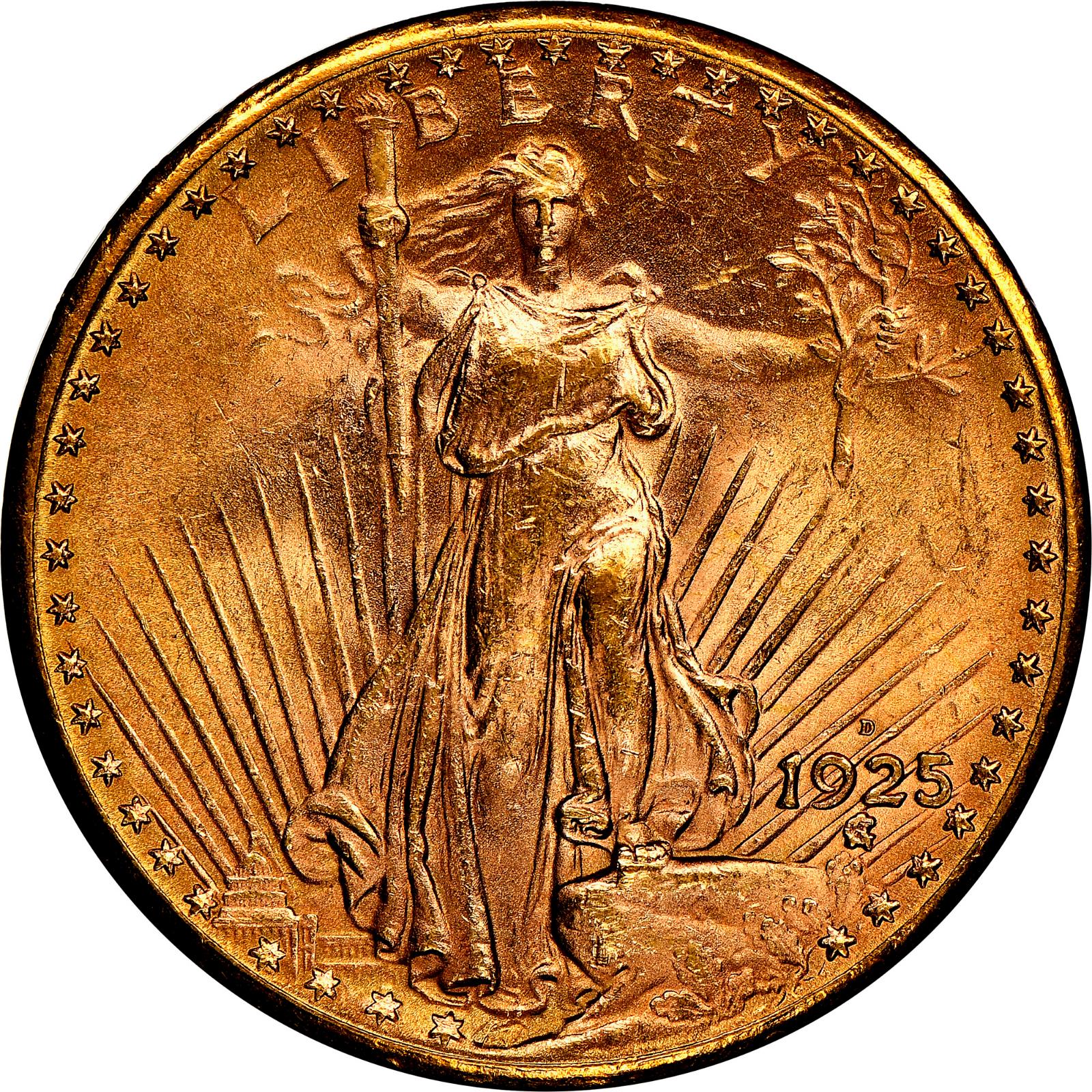 1925 D Coins Saint-Gaudens Gold Double Eagle