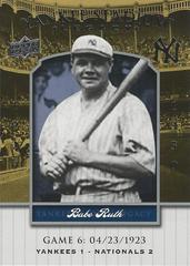 Babe Ruth #6 Baseball Cards 2008 Upper Deck Yankee Stadium Legacy 1920's Prices