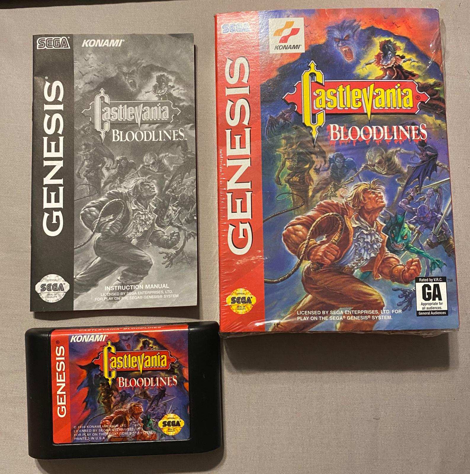 Castlevania: Bloodlines [Cardboard Box] | Item, Box, and Manual | Sega  Genesis