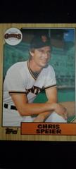 Chris Speier #115T Baseball Cards 1987 Topps Traded Tiffany Prices