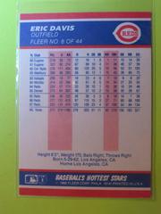 Reverse | Eric Davis Baseball Cards 1988 Fleer Hottest Stars