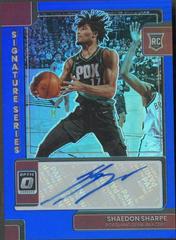 Shaedon Sharpe [Blue] #SS-SHS Basketball Cards 2022 Panini Donruss Optic Signature Series Prices