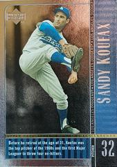 Sandy Koufax Baseball Cards 2000 Upper Deck Legends Prices