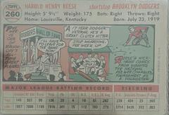 Back | Pee Wee Reese Baseball Cards 1956 Topps
