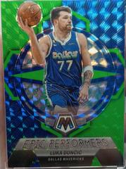 Luka Doncic [Green Fluorescent] #7 Basketball Cards 2022 Panini Mosaic Epic Performers Prices