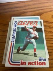 Tom Seaver [In Action Blackless] Baseball Cards 1982 Topps Prices