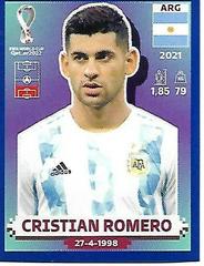 Cristian Romero [Blue Border] #ARG 9 Soccer Cards 2022 Panini World Cup Qatar Stickers Prices