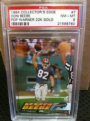 Don Beebe [Pop Warner 22K Gold] #7 Football Cards 1994 Collector's Edge Prices
