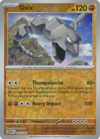 Onix [Reverse Holo] #95 Pokemon Scarlet & Violet 151