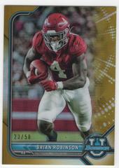 Brian Robinson [Gold] Football Cards 2021 Bowman University Prices