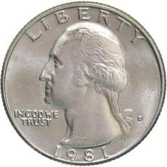 1981 D Coins Washington Quarter Prices
