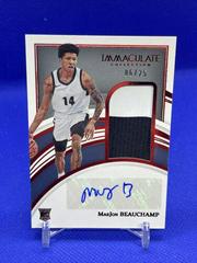 MarJon Beauchamp [Patch Autograph Red] #31 Basketball Cards 2022 Panini Immaculate Collection Collegiate Prices