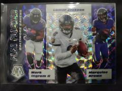 Lamar Jackson/ Marquise Brown/ mark Ingram ii [Mosaic] Football Cards 2020 Panini Mosaic Flea Flicker Prices