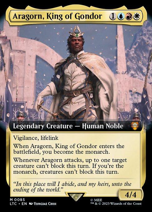 Aragorn, King of Gondor [Extended Art] #85 Prices | Magic Lord of the ...