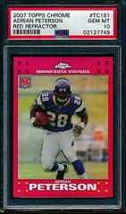 Adrian Peterson [Red Refractor] #TC181 Football Cards 2007 Topps Chrome Prices