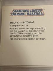Help #3 Pitching Baseball Cards 1988 Kenner Starting Line Up Talking Baseball Prices