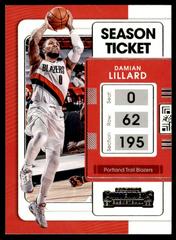 Damian Lillard Basketball Cards 2021 Panini Contenders Prices
