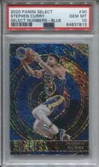Stephen Curry [Blue] Basketball Cards 2020 Panini Select Numbers Prices