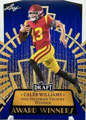 Caleb Williams [Blue] #14 Football Cards 2023 Leaf Draft Prices