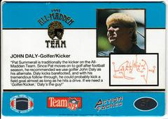 Back | John Daly Football Cards 1991 Action Packed All Madden 24KT Gold