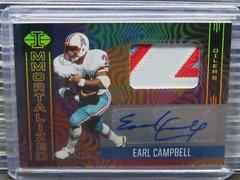 Earl Campbell [Gold] Football Cards 2021 Panini Illusions Immortalized Jersey Autographs Prices