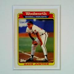 David Justice #5 Baseball Cards 1990 Woolworth Prices