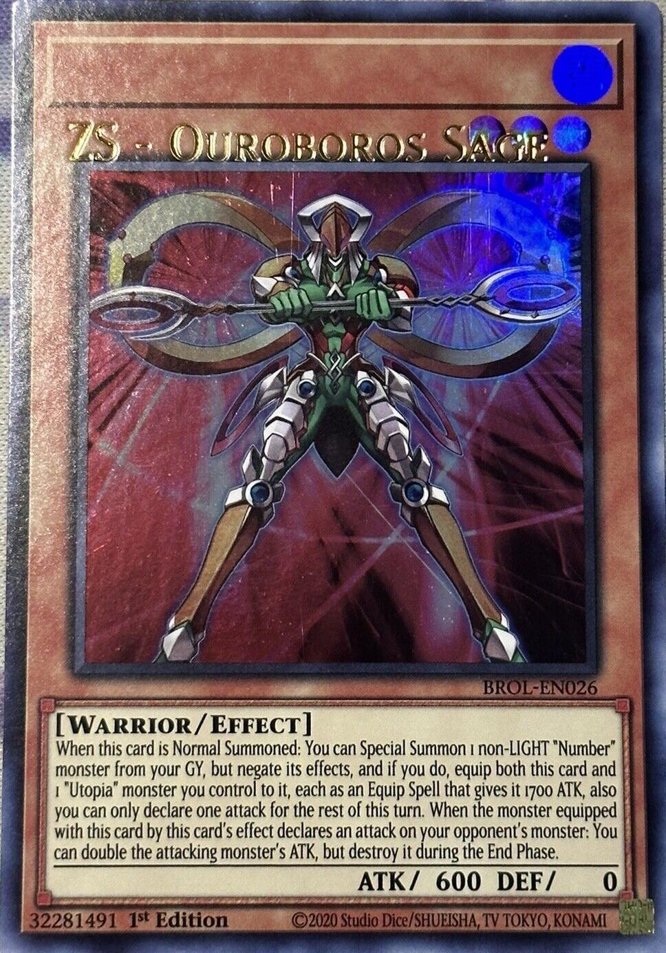 ZS-Ouroboros Sage [Misprint] BROL-EN026 YuGiOh Brothers of Legend