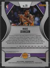 Back Side | Magic Johnson [Autograph] Basketball Cards 2019 Panini Prizm