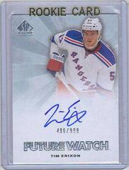 Tim Erixon [Autograph] Hockey Cards 2011 SP Authentic Prices