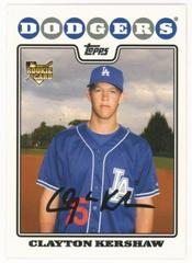 Clayton Kershaw [Gold Foil] Baseball Cards 2008 Topps Update & Highlights Prices