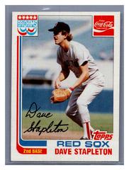 Dave Stapleton #19 Baseball Cards 1982 Coca Cola Prices