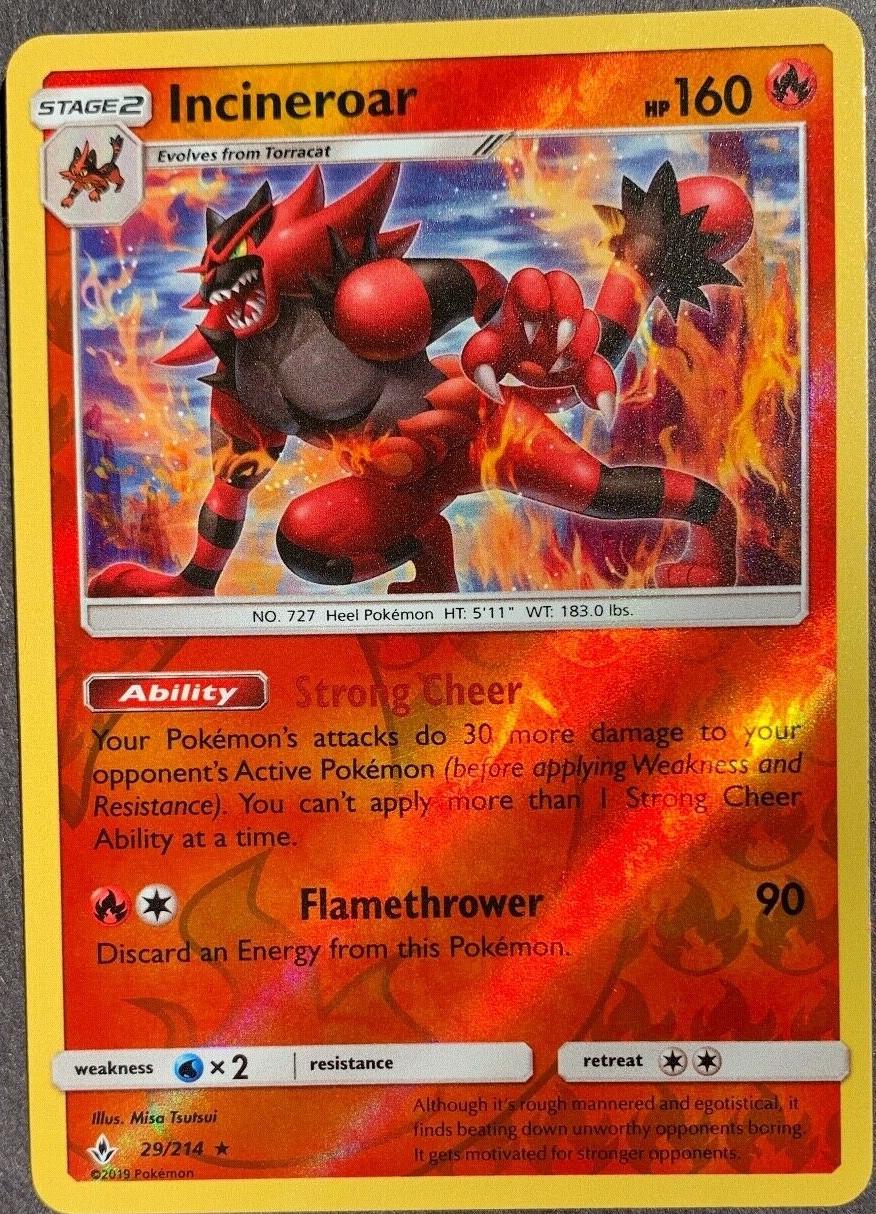 Incineroar [Reverse Holo] #29 Pokemon Unbroken Bonds