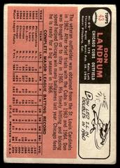 Back | Don Landrum Baseball Cards 1966 Topps