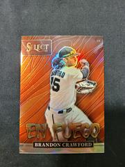 Brandon Crawford [Holo] Baseball Cards 2022 Panini Select En Fuego Prices