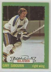 Gary Sabourin #184 Hockey Cards 1973 Topps Prices