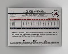 Back | Ronald Acuna Jr. Baseball Cards 2024 Topps