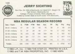 Green Border - Back Side | Jerry Sichting Basketball Cards 1986 Star