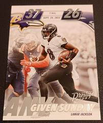 Lamar Jackson #AGS-3 Football Cards 2023 Panini Prestige Any Given Sunday Prices