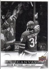 Auston Matthews [Black & White] #C76 Hockey Cards 2022 Upper Deck UD Canvas Prices