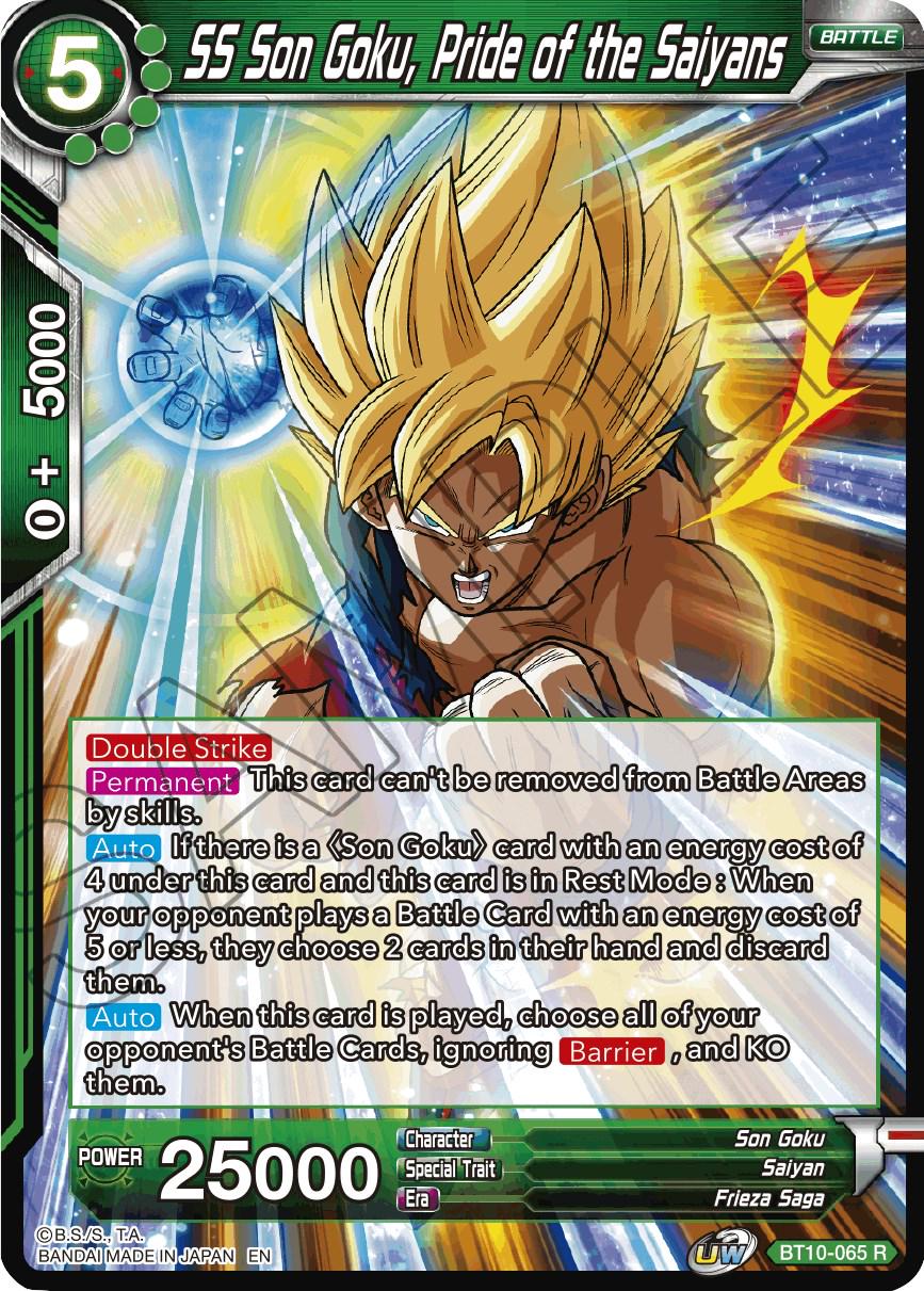 SS Son Goku, Pride of the Saiyans BT10-065 Dragon Ball Super Rise of the Unison Warrior